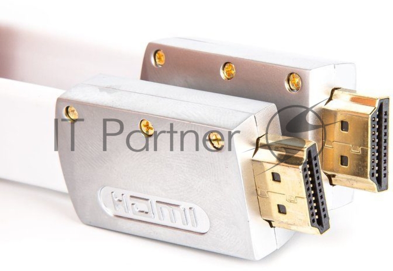 Кабель HDMI 19M/M ver 2.0, 10M, AOpen <ACG568F-S-10M> серебряно-белый Flat