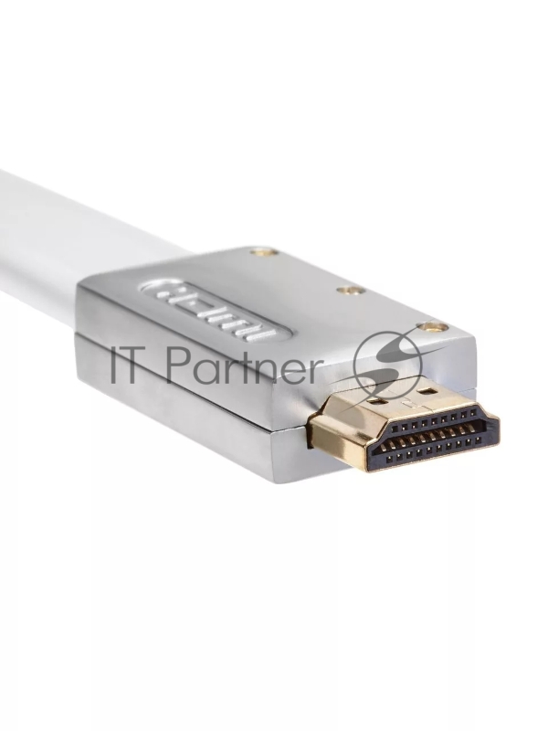 Кабель HDMI 19M/M ver 2.0, 10M, AOpen <ACG568F-S-10M> серебряно-белый Flat
