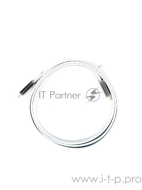 Кабель HDMI 19M/M ver 2.0, 1.8M, AOpen <ACG568F-S-1.8M> серебряно-белый Flat