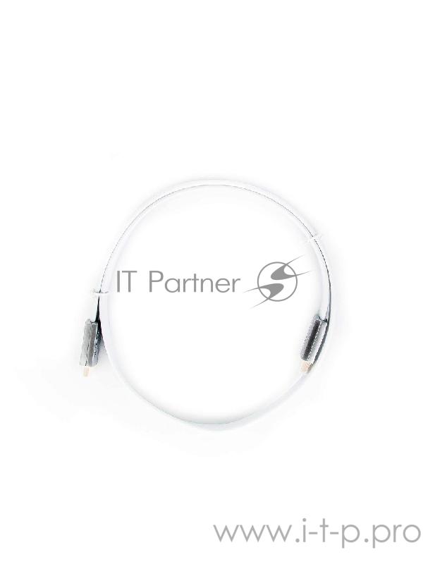 Кабель HDMI 19M/M ver 2.0, 1M, AOpen <ACG568F-S-1M> серебряно-белый Flat