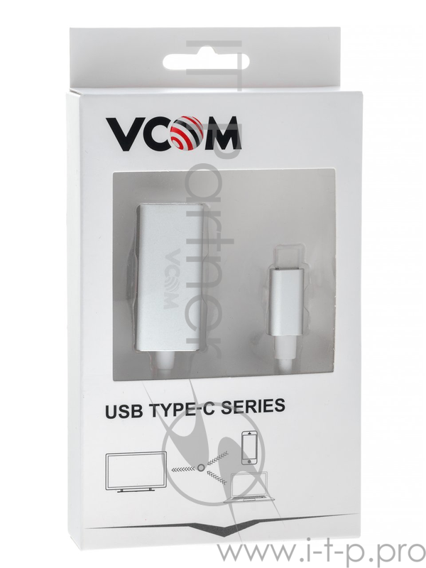 Кабель-адаптер USB 3.1 Type-Cm -->HDMI A(f)3840x2160@30Hz,10Gbps, Aluminum Shell, 0,15m VCOM<CU423M>