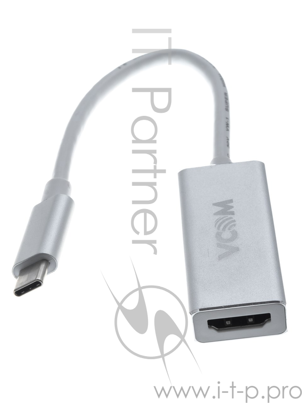 Кабель-адаптер USB 3.1 Type-Cm -->HDMI A(f)3840x2160@30Hz,10Gbps, Aluminum Shell, 0,15m VCOM<CU423M>