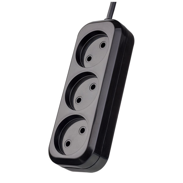 Perfeo Сетевой удлинитель без заземления RU POWER, PF_B4067 (5,0м, 3 розетки, чёрный (Р16-012))