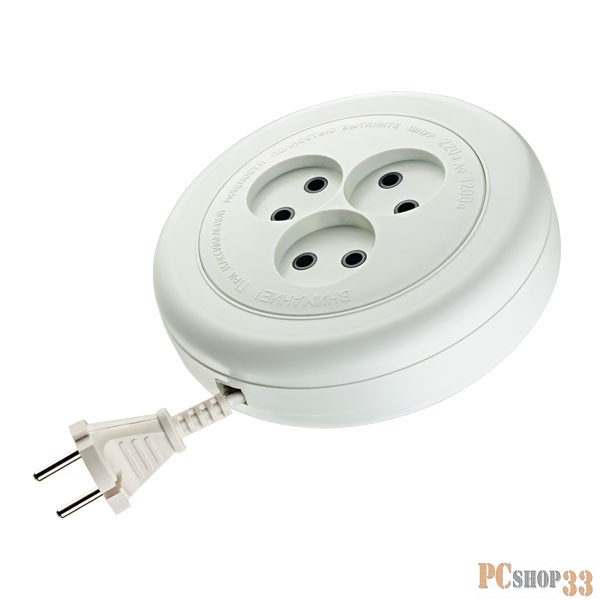 Perfeo Сетевой удлинитель без заземления RU POWER, PF_A4981 (1,5м, 3 розетки, белый (УХ6-103))