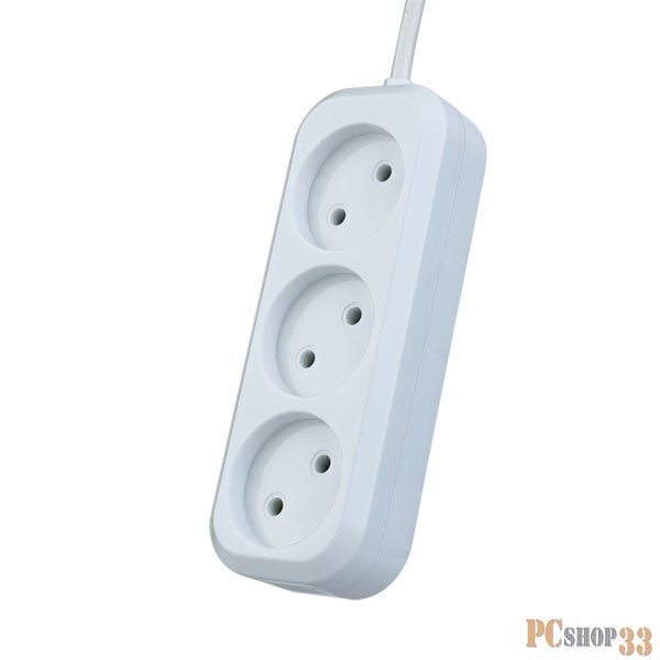 Perfeo Сетевой удлинитель без заземления RU POWER, PF_B4061 (1,5м, 3 розетки, белый (Р16-012))