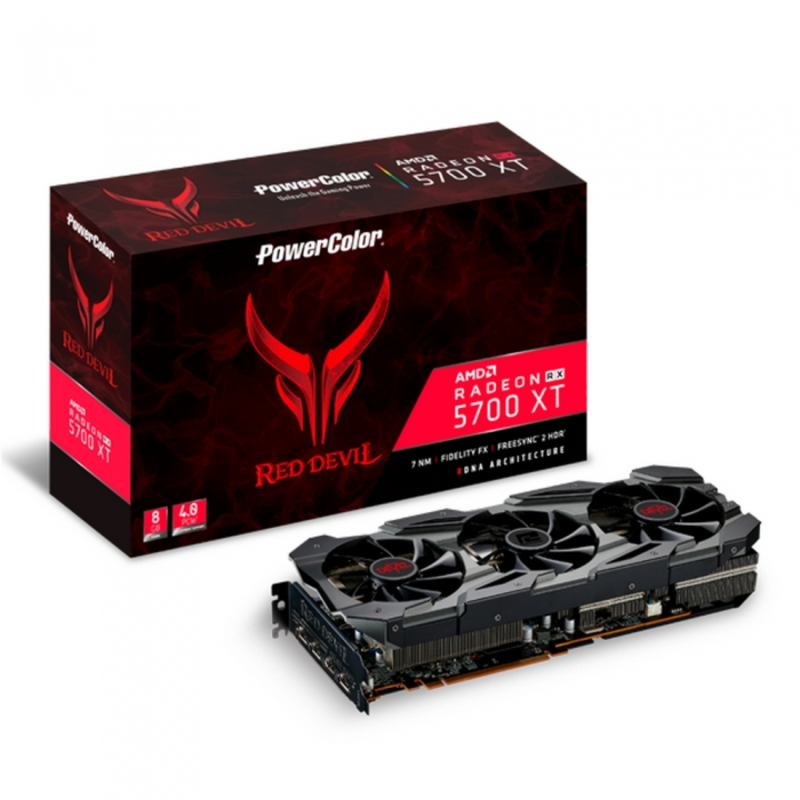 Видеокарта Powercolor AXRX 5700XT 8GBD6-3DHE/OC RTL {5} (1898)