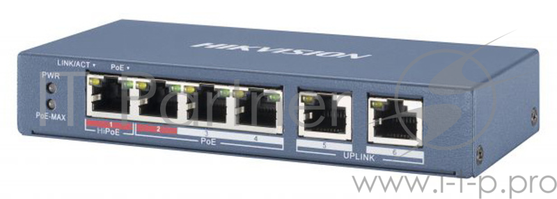 Коммутатор Hikvision DS-3E0106HP-E