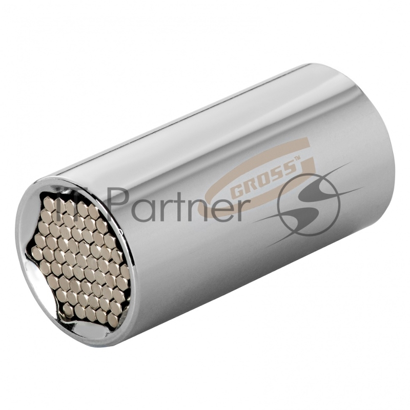 Головка GROSS 13190 торцевая многоразмерная (11-32мм) под квадрат 1/2 crv хромир.