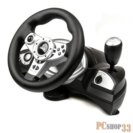 Dialog Игровой руль GW-255VR CyberPilot - вибро, 2 педали+рычаг, PC