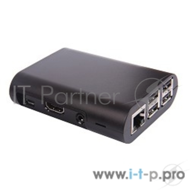 Корпус RASPBERRY PI 3/PI 2 model B/ model B+ (Black) овальный, на винтах