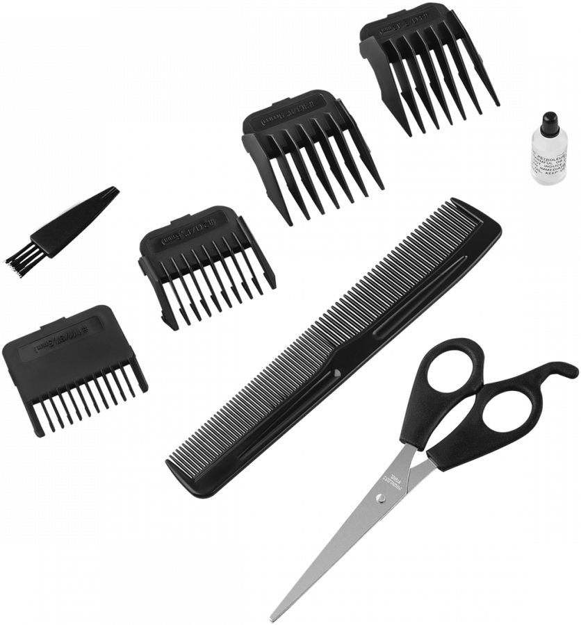 Машинка для стрижки Scarlett SC - 1263 черный/серебристый 13Вт (насадок в компл:4шт)