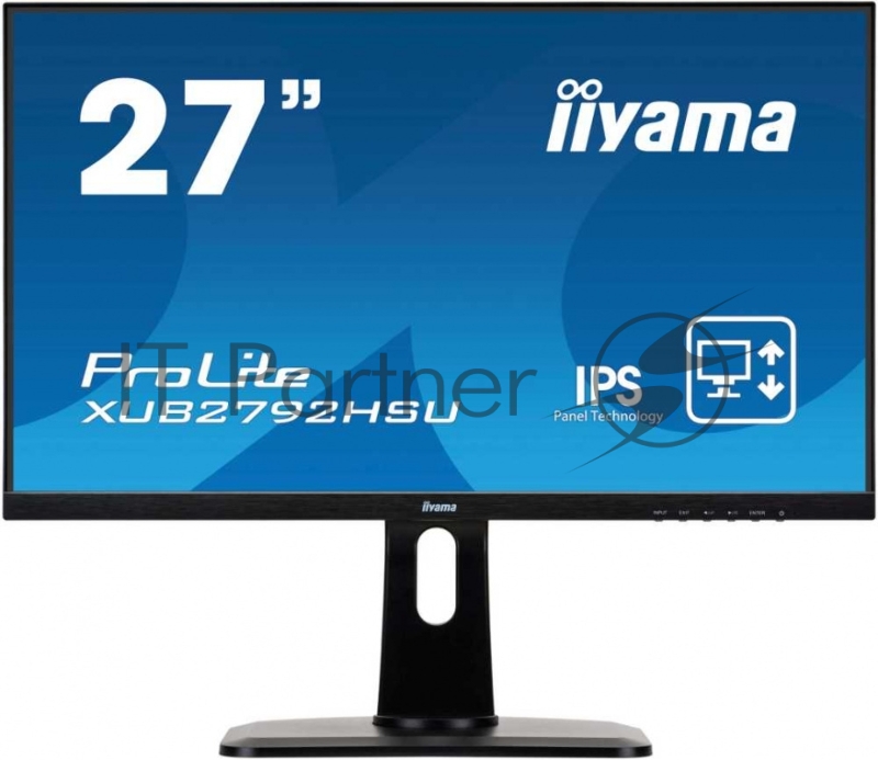 Монитор Iiyama 27 ProLite XUB2792HSU-B1 черный IPS LED 4ms 16:9 HDMI M/M матовая HAS Pivot 1000:1 250cd 178гр/178гр 1920x1080 D-Sub DisplayPort FHD U