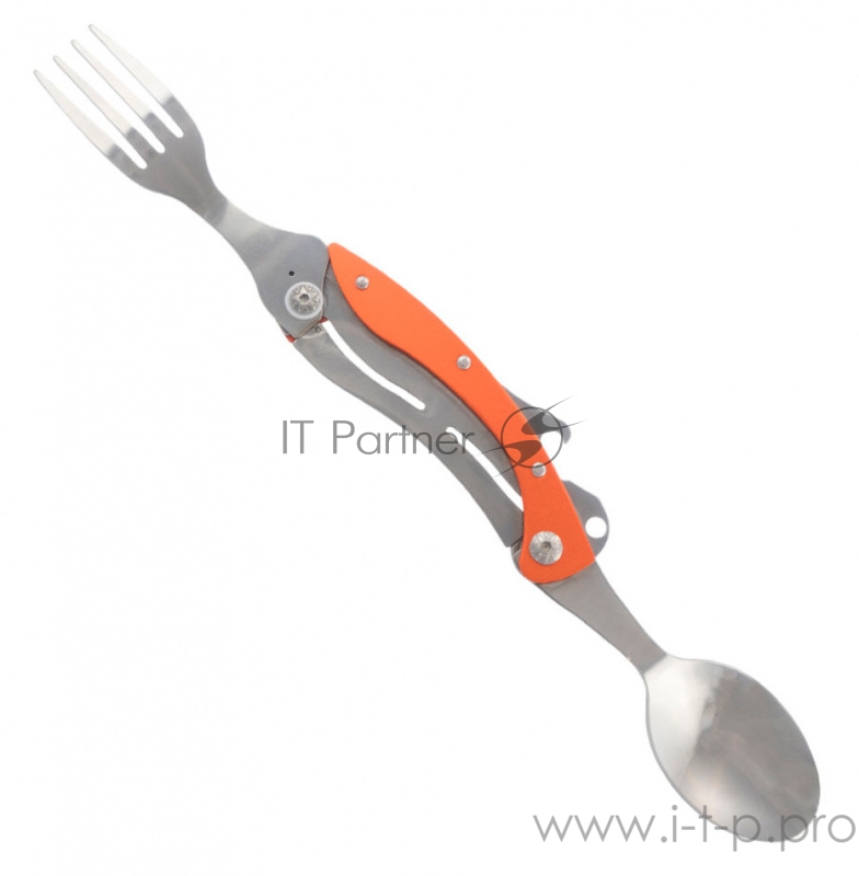 Многофункциональный столовый прибор AceCamp Folding cutlery (1574) оранжевый нержавеющая сталь д.105мм ш.42мм в.15мм