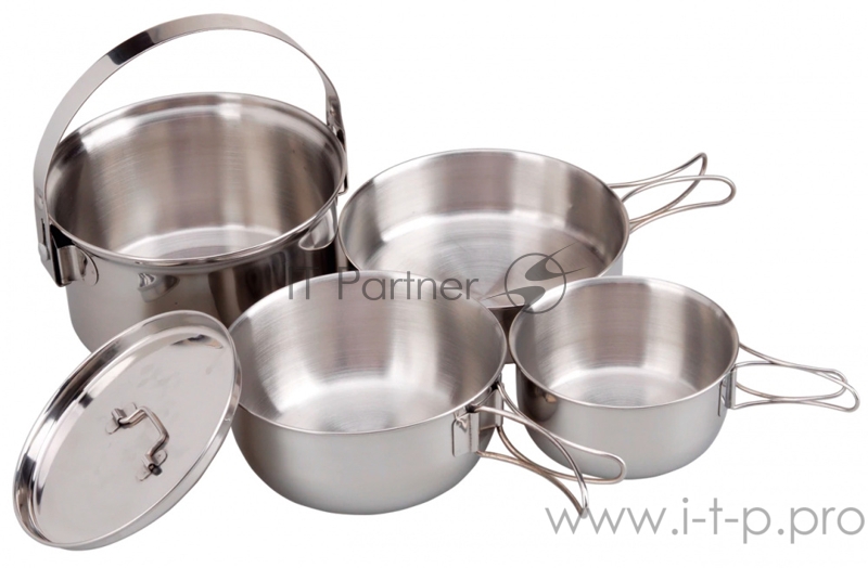 Набор кастрюль AceCamp 1656 серебристый нержавеющая сталь
