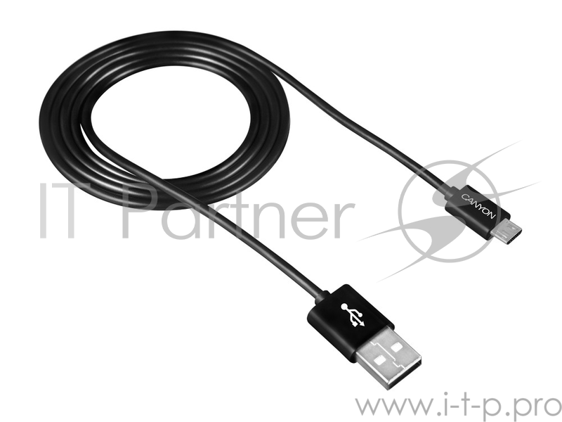 Кабель Micro USB, 1M, Black CANYON <CNE-USBM1B>