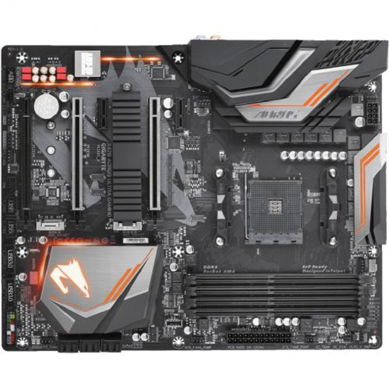 X470 AORUS ULTRA GAMING, Socket AM4, AMD X470, 4xDDR4-2667, HDMI, 3xPCI-Ex16, 2xPCI-Ex1, 6xSATA3(RAI