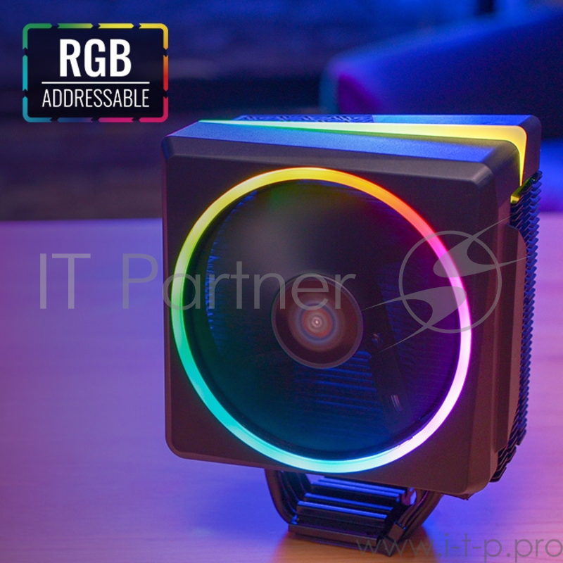 Кулер CPU Aerocool Cylon 4 (универсальный, 145W, 14-26 dB, 800-1800 rpm, 120мм, 4pin, подсветка, медь+алюминий) RTL