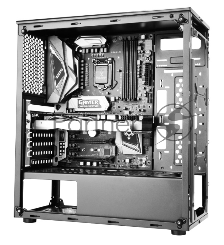 Корпус Formula F-3402 черный без БП ATX 5x120mm 2x140mm 2xUSB2.0 1xUSB3.0 audio bott PSU