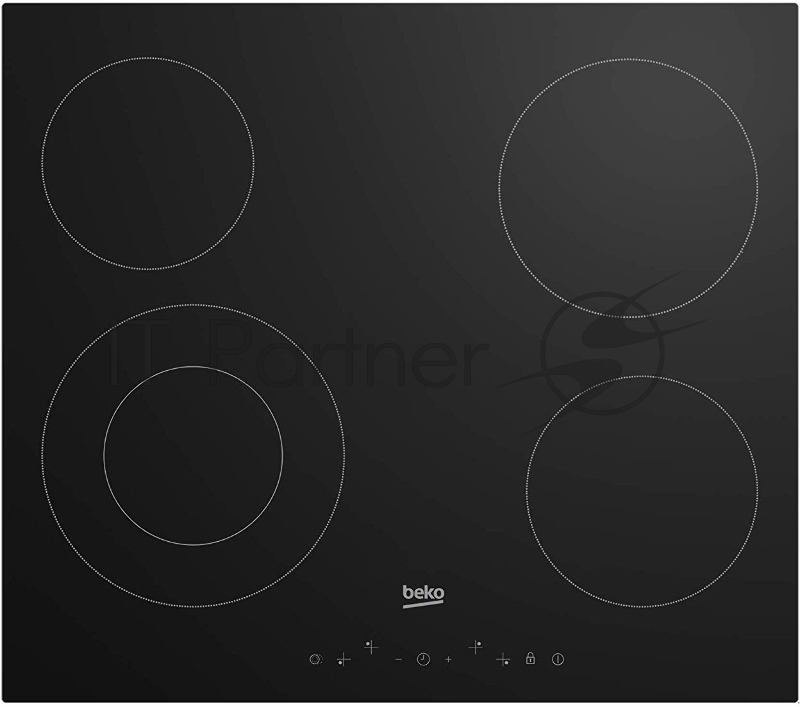 Встраиваемая варочная панель BEKO HIC64402E/ Стеклокерамическая поверхность: 4 зоны нагрева (1 двойная ). LED Display. Сенсорное управление спереди. 9 уровней нагрева. Таймер. Индикатор остаточного тепла. Блокировка от детей.