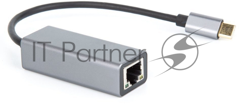 Кабель-переходник USB 3.1 Type-C -->RJ-45 1000Mbps Ethernet, Aluminum Shell, 0.15м VCOM <DU320M>
