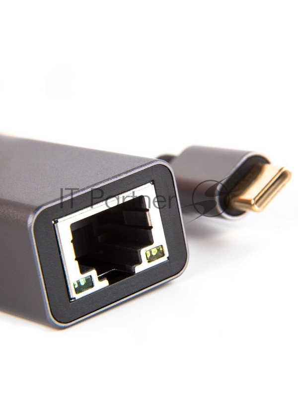 Кабель-переходник USB 3.1 Type-C -->RJ-45 1000Mbps Ethernet, Aluminum Shell, 0.15м VCOM <DU320M>