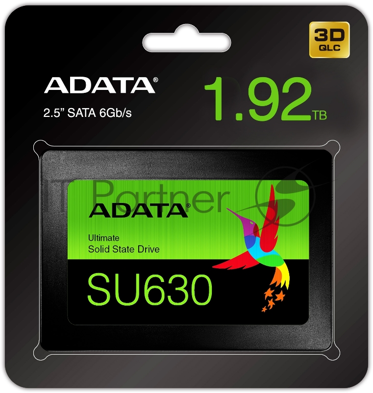 2.5 1.92TB ADATA SU630SS Client SSD ASU630SS-1T92Q-R SATA 6Gb/s, 520/450, IOPS 40/65K, MTBF 1.5M, 3D QLC, 400TBW, RTL