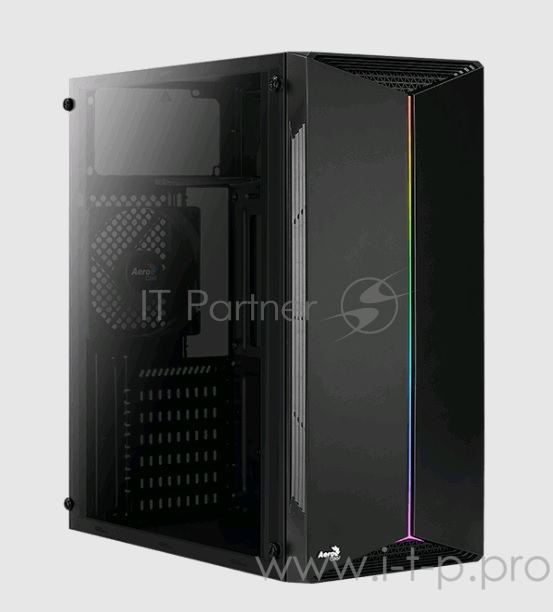 Корпус Aerocool Split без БП, ATX, боковое окно, черный