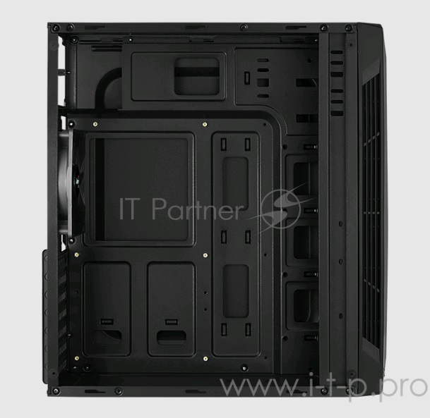 Корпус Aerocool Split без БП, ATX, боковое окно, черный