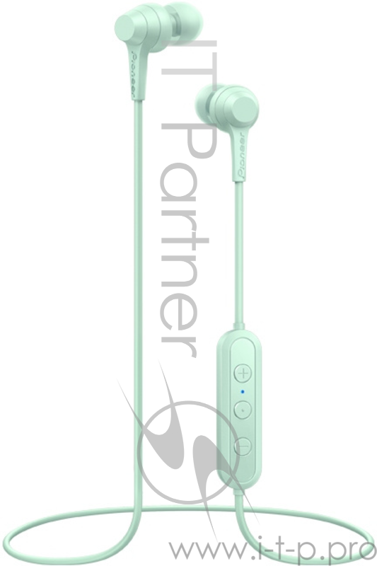 Гарнитура вкладыши Pioneer SE-C4BT-GR зеленый беспроводные bluetooth (шейный обод)