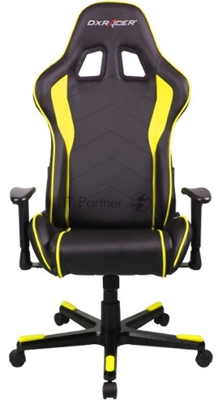 Компьютерное кресло игровое Formula series OH/FE08/NY цвет черный с желтыми вставками нагрузка 121 к