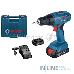 Дрель-шуруповёрт Bosch GSR 1800-LI Professional 06019A8307, аккум. (Li-Ion 18В, 400/1300об./мин., быстроз.) + доп.аккум. + кейс