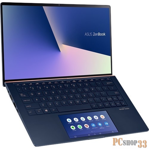 Ноутбук Asus UX334FL-A4003T i5-8265U (1.6)/8G/512G SSD/13.3FHD GL IPS/NV MX250 2G/ScreenPad/Win10 Royal Blue + чехол