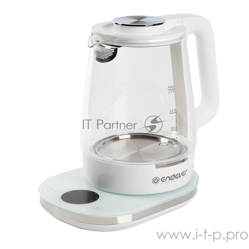 335 G-KR Чайник электрический Endever Skyline.Ёмкость 1,7 л, корпус из BIO-стекла, мощ.1800 Вт.