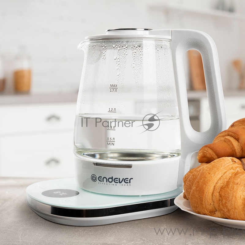 335 G-KR Чайник электрический Endever Skyline.Ёмкость 1,7 л, корпус из BIO-стекла, мощ.1800 Вт.