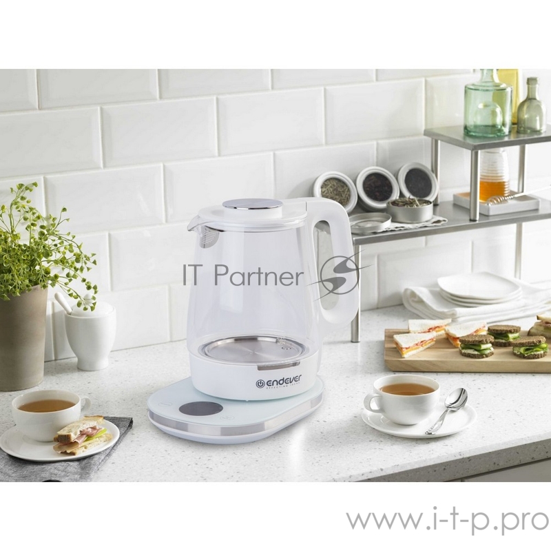 335 G-KR Чайник электрический Endever Skyline.Ёмкость 1,7 л, корпус из BIO-стекла, мощ.1800 Вт.