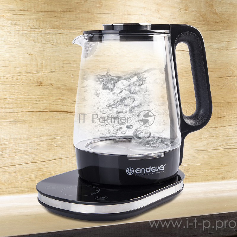 334 G-KR Чайник электрический Endever Skyline.Ёмкость 1,7 л, корпус из BIO-стекла, мощ.1800 Вт.