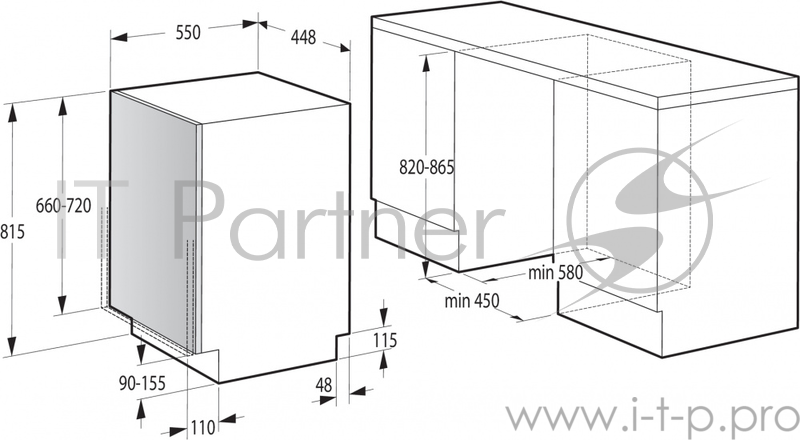 Встраиваемые посудомоечные машины GORENJE Встраиваемые посудомоечные машины GORENJE/ Узкая, 81.5x44.8x55, 10 комплектов, A, 1/2 загрузки, таймер отсрочки старта