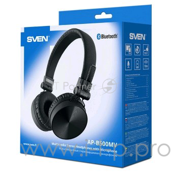 Наушники с микрофоном SVEN AP-B500MV / BLACK (Bluetooth)