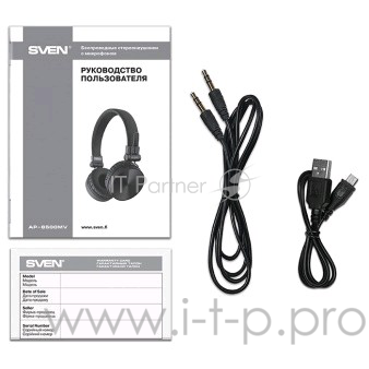 Наушники с микрофоном SVEN AP-B500MV / BLACK (Bluetooth)