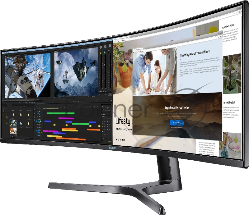 Монитор Samsung 48.8 C49RG90SSI VA 5120x1440 120Hz FreeSync 600cd/m2 16:9