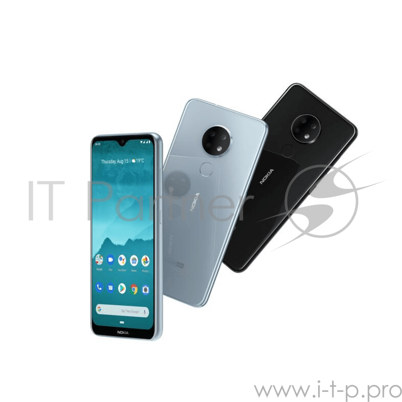 Смартфон Nokia 6.2 DS TA-1198 ICE, 6.3 1080x2220, 1.8GHz, 8 Core, 3GB RAM, 32GB, up to 512GB flash, 16 МП + 5 МП + 8 МП/8Mpix, 2 Sim, 2G, 3G, LTE, BT v5.0, Wi-Fi, NFC, GPS, Galileo, Glonass, Type-C, 3500mAh, Android 9.0 (Pie), 159.88 ммx75.11 ммx8.25