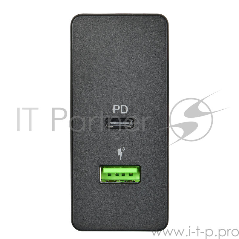 Сетевое зарядное устройство СЗУ (ACD-P602W-V1B) 60Вт, Сетевое ЗУ 2xUSB 1PD+1QC, 3.6~20В/3А RTL {40}
