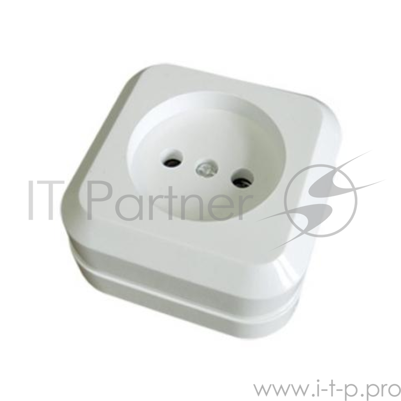 Розетка TDM SQ1801-0013 2П открытой установки IP20 10А, белая Ладога