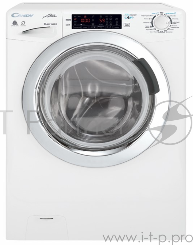 Стиральная машина Candy GrandO Vita Smart GVFW 586TWHC/5-07 класс: A загр.фронтальная макс.:8кг (с сушкой) белый