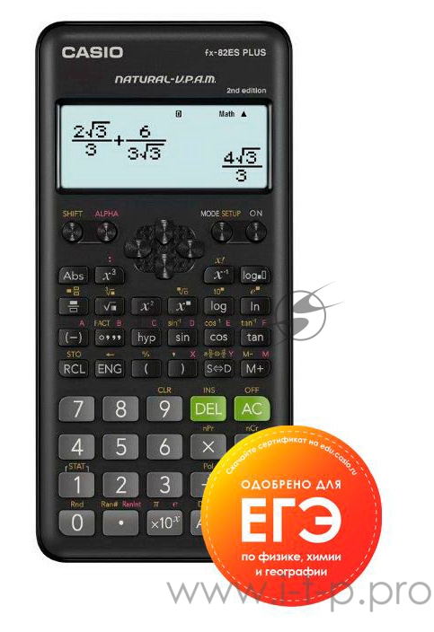 Калькулятор научный Casio FX-82ESPLUS-2-SETD черный 12-разр.