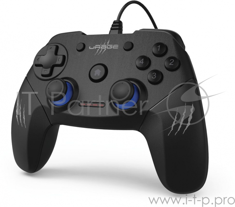 Геймпад Hama uRage Vendetta черный/синий USB виброотдача