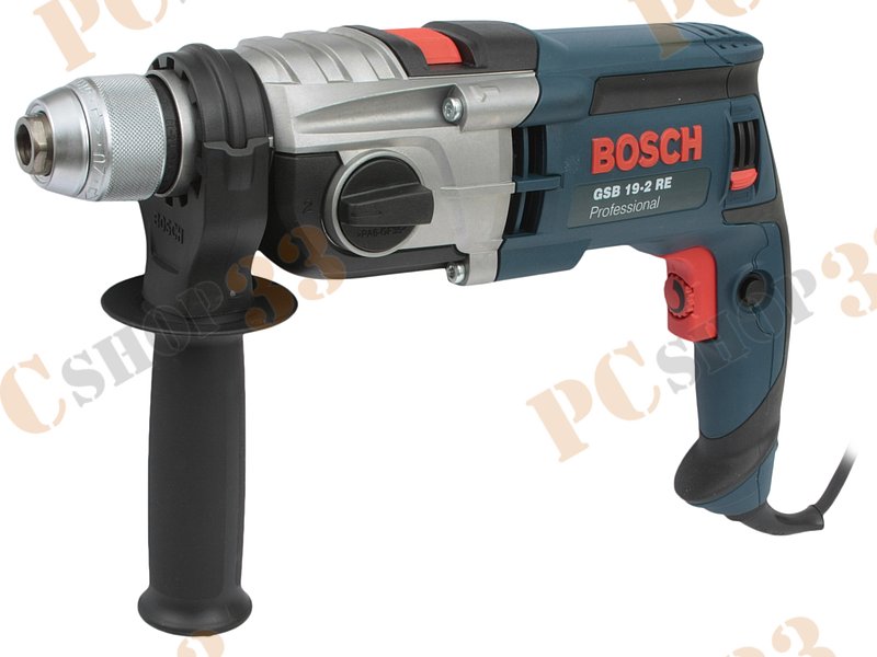 Дрель-шуруповёрт Bosch GSB 19-2 RE Professional 060117B500, ударная (850Вт, 1000/3000об./мин., 51000уд./мин., быстроз.) + кейс