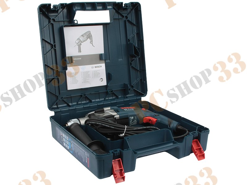 Дрель-шуруповёрт Bosch GSB 19-2 RE Professional 060117B500, ударная (850Вт, 1000/3000об./мин., 51000уд./мин., быстроз.) + кейс