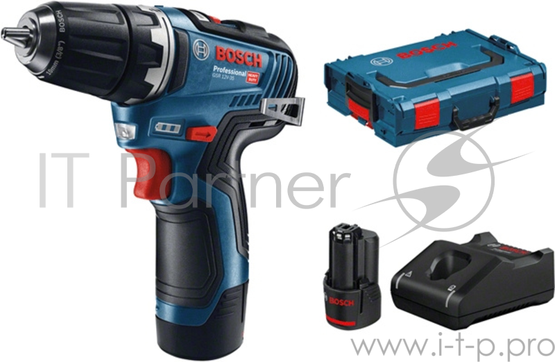 Дрель-шуруповерт Bosch GSR 12V-35 LBOXX аккум. патрон:быстрозажимной (кейс в комплекте)