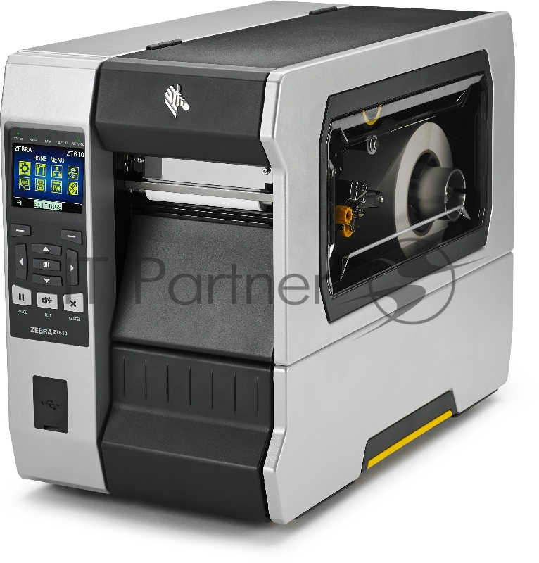 Принтер этикеток Zebra ZT610 TT Printer ZT610 4, 203 dpi, Euro and UK cord, Serial, USB, Gigabit Ethernet, Bluetooth 4.0, USB Host, Rewind, Color, ZPL